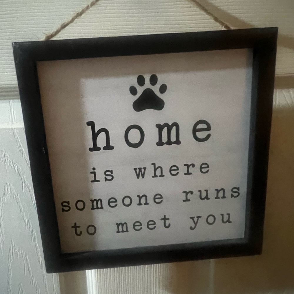 Black and White Home Sign